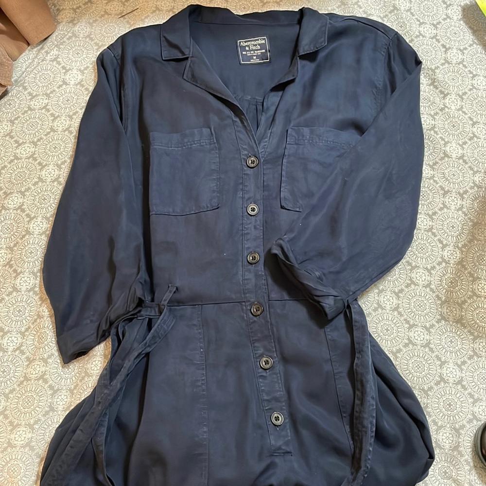 Abercrombie & Fitch Navy Utility Jumpsuit Size M